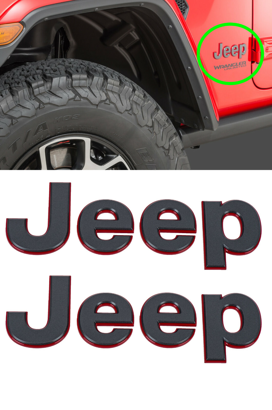 18-20 JEEP WRANGLER JL GRAY W/RED OUTLINE FENDER NAMEPLATE BADGE EMBLEM MOPAR 18-20 JEEP WRANGLER JL GRAY W/RED OUTLINE FENDER NAMEPLATE BADGE EMBLEM MOPAR