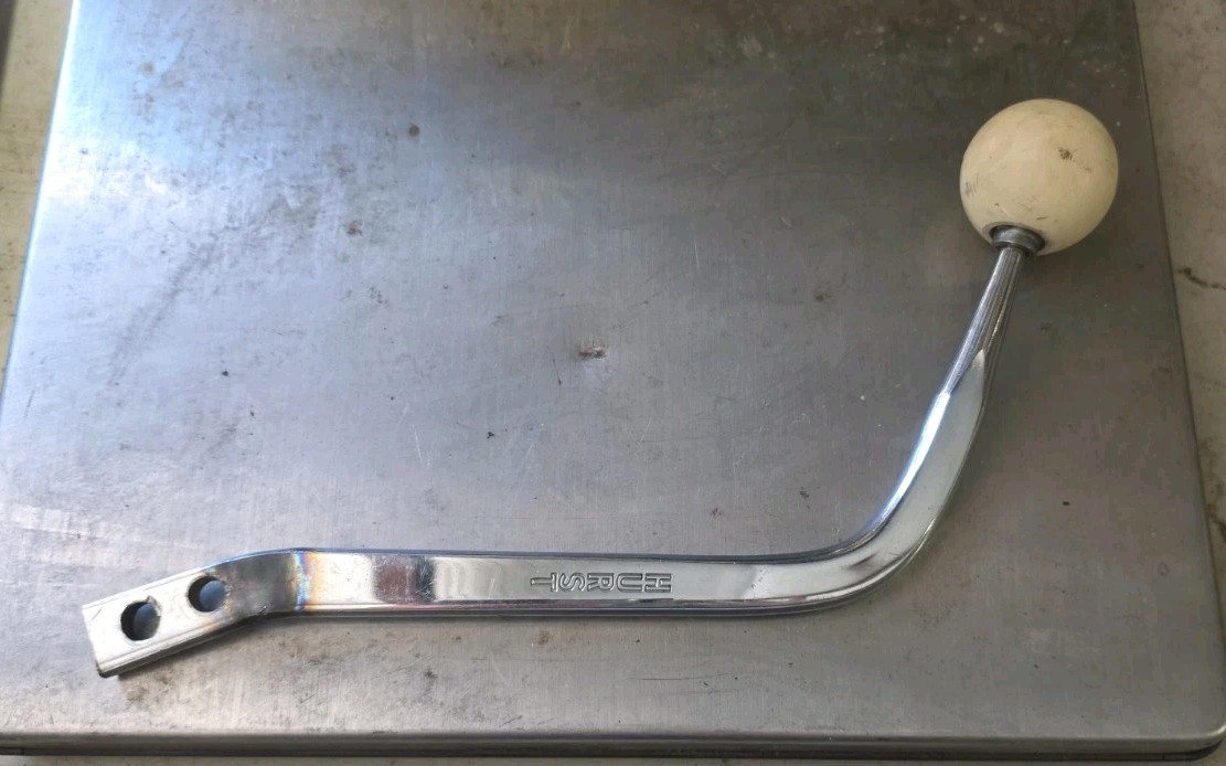 HURST USA MADE 7236 Chrome Steel Stick 5387236 with 4 Speed White Knob USED HURST USA MADE 7236 Chrome Steel Stick 5387236 with 4 Speed White Knob USED