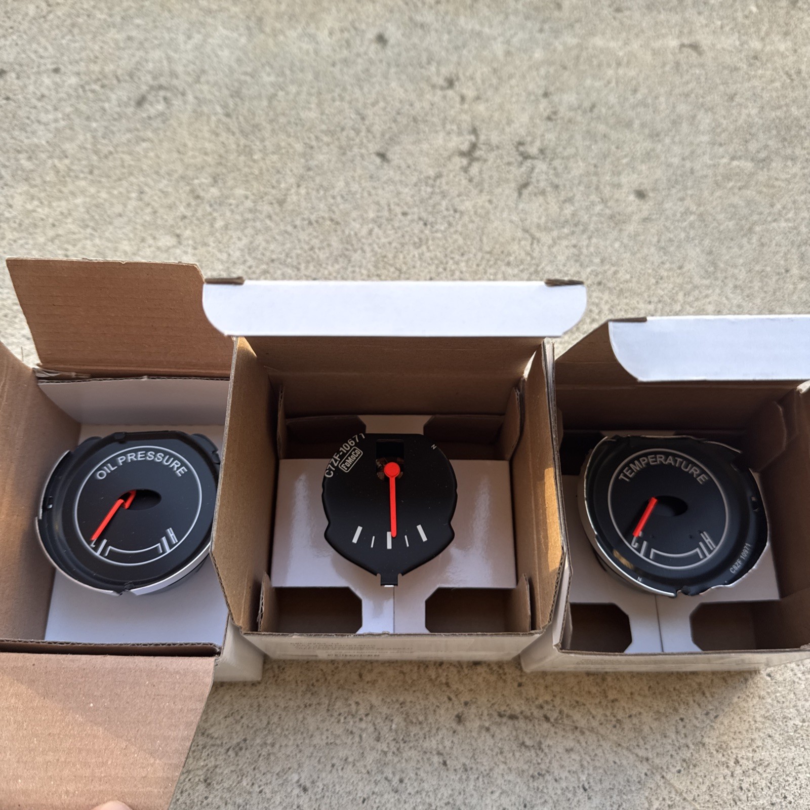1967 1968 FORD MUSTANG GAUGE set of 3 - NEW Reproduction 1967 1968 FORD MUSTANG GAUGE set of 3 - NEW Reproduction