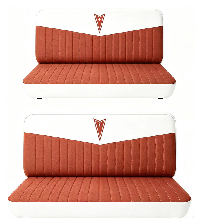 Fits 1959 to 1968 Pontiac Catalina 4dr Front and Rear bench seat covers w/design