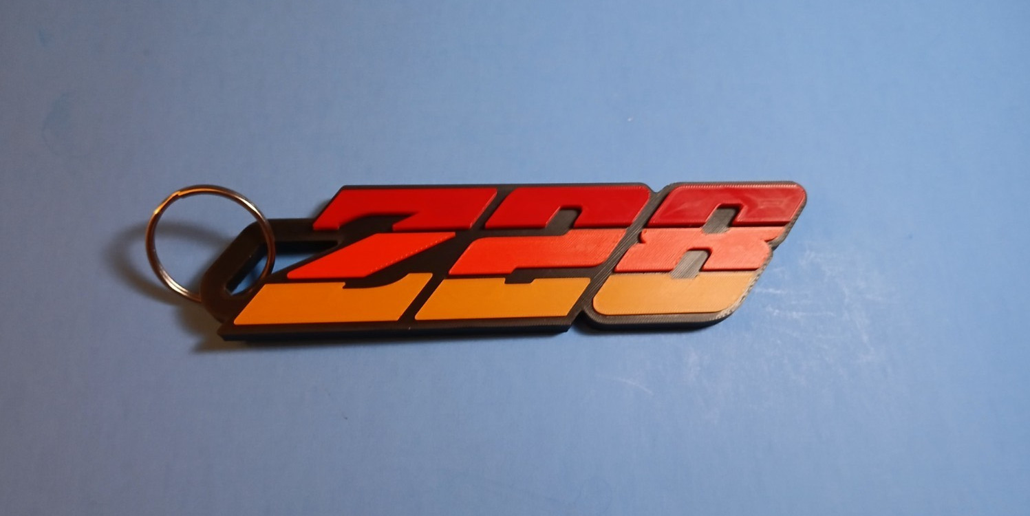 Retro Z28 Camaro Key Ring Key Chain Muscle Car