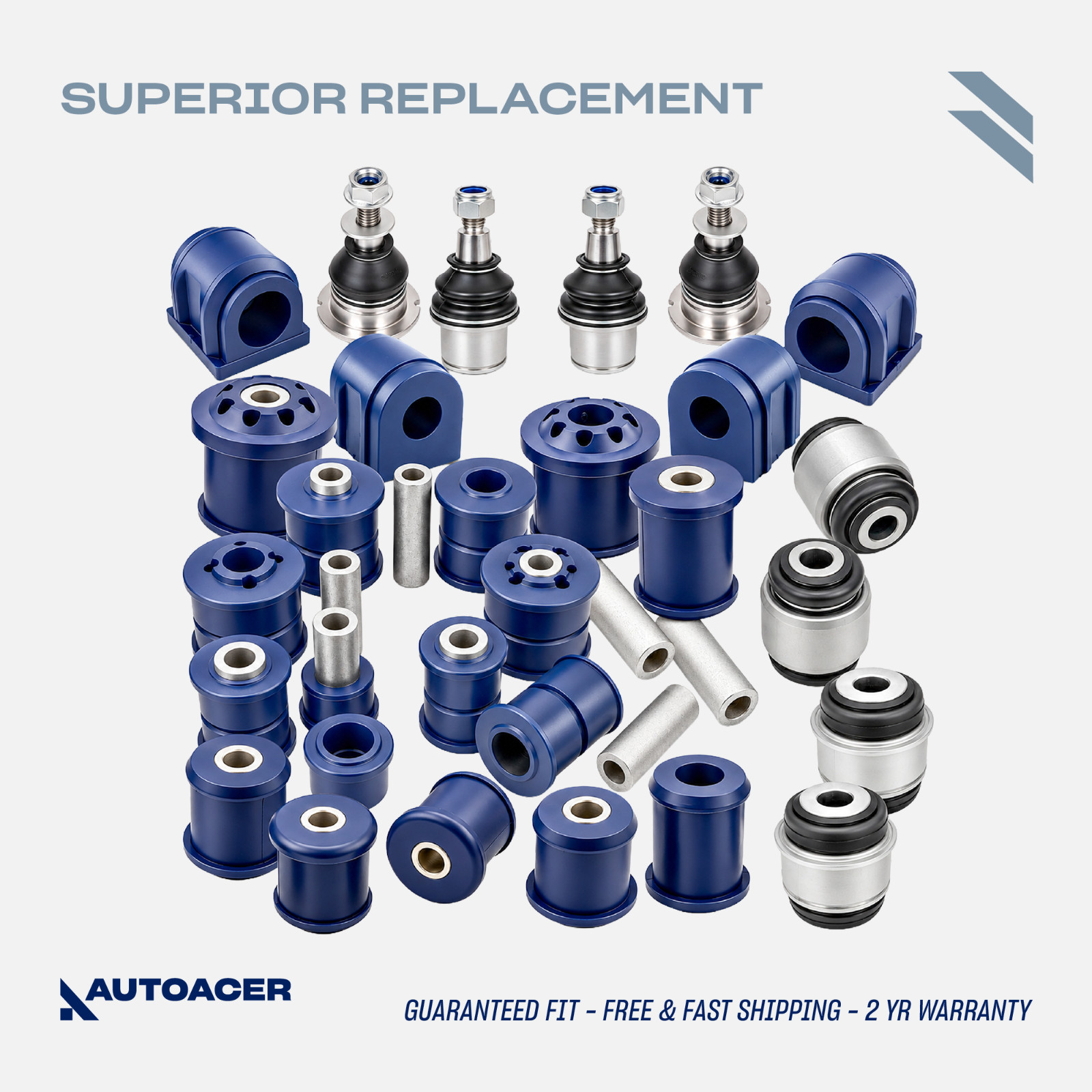 AUTOACER 28pc Front Rear Anti Roll/Arm Poly Bush Ball Joints Kit LR3 LR4 RRSport