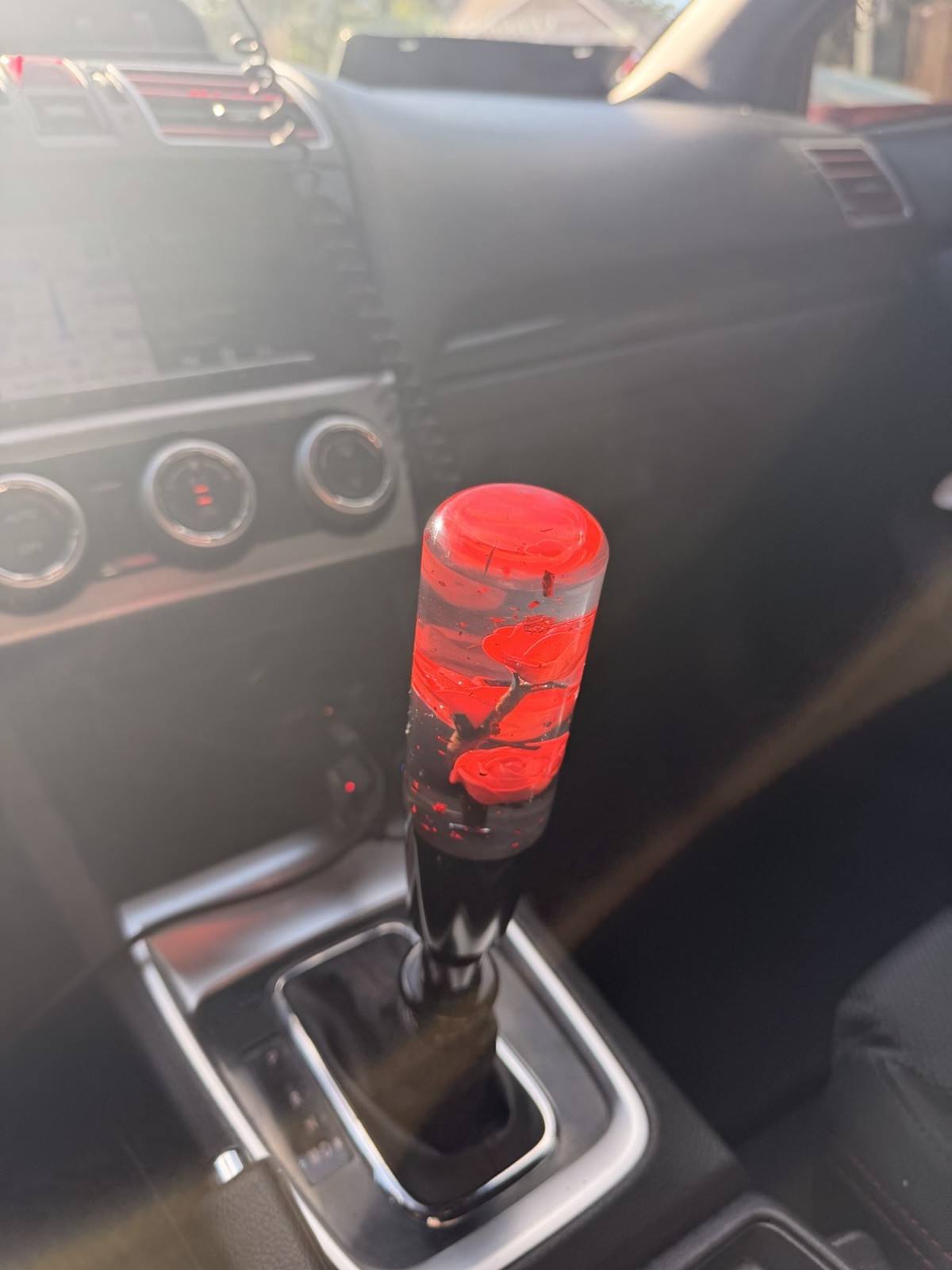Happy Endings Rose Shift Knob Clear Red Floral JDM Style Universal Automotive Happy Endings Rose Shift Knob Clear Red Floral JDM Style Universal Automotive