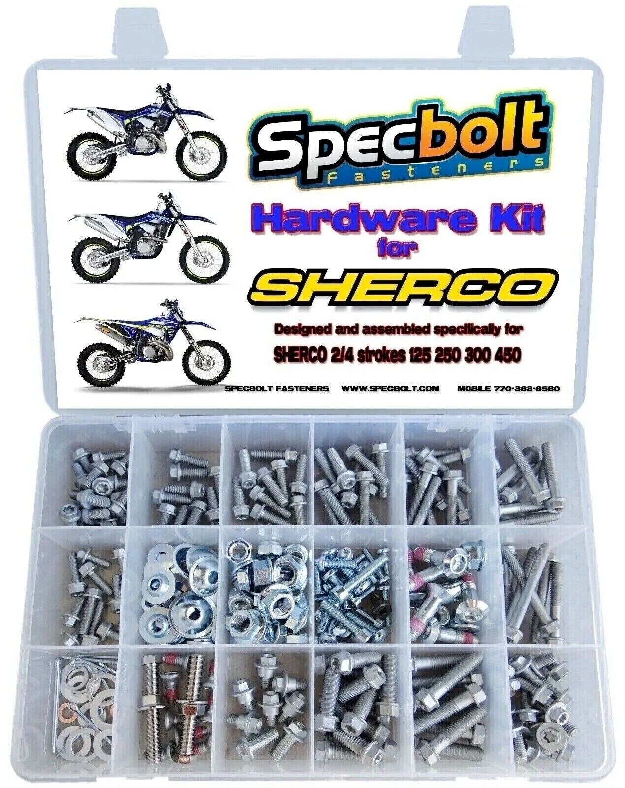 Sherco 2-Stroke and 4-Stroke Models 300pc Bolt Kit 125 SE 250 SE 250 SEF 500 SEF