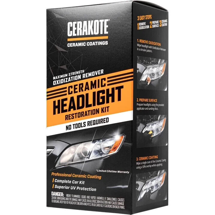 CERAKOTE Ceramic Headlight Restoration Kit Maximum Strength Oxidation Remover