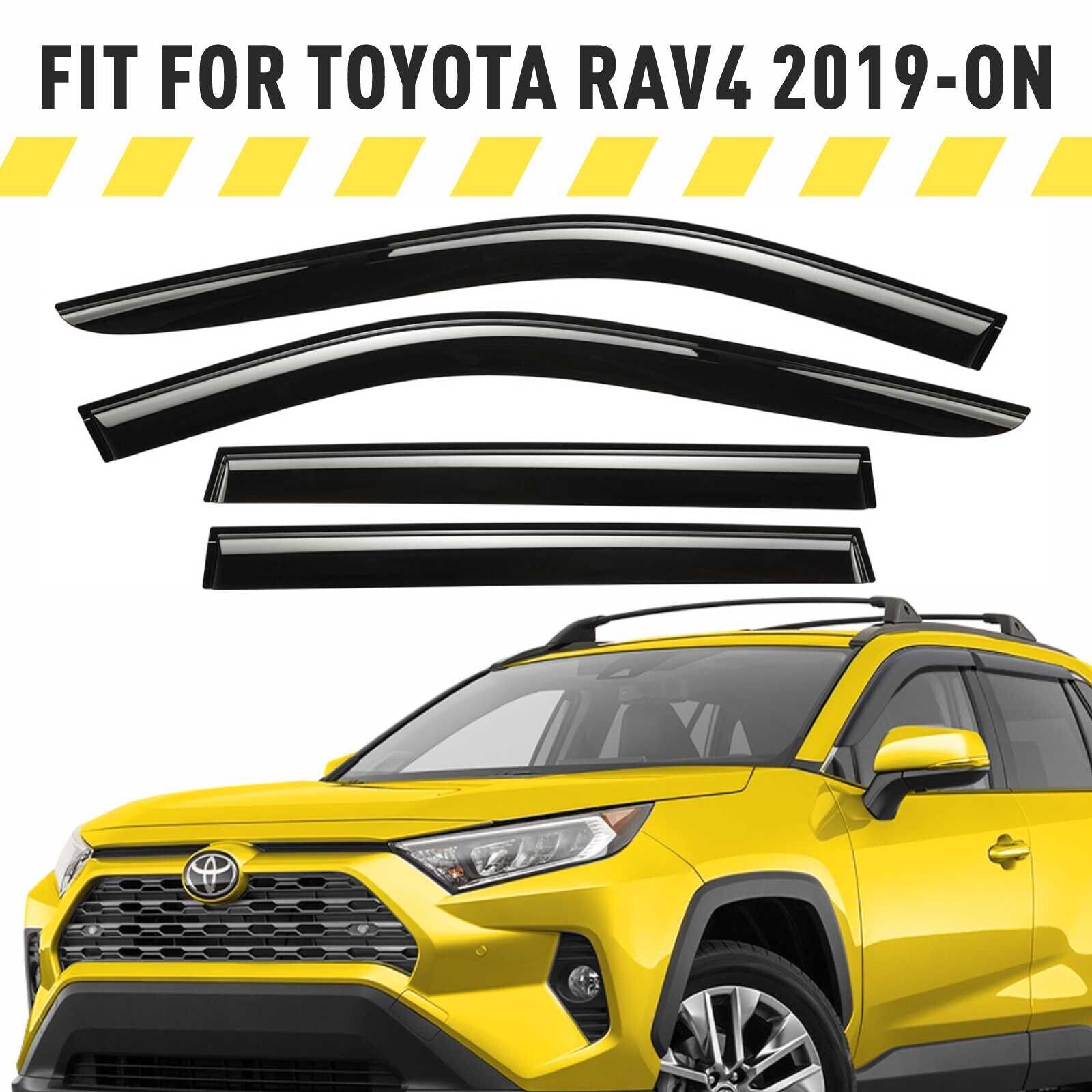 Sun Rain Visors Wind Rain Guards for 2019-2024 Toyota RAV4