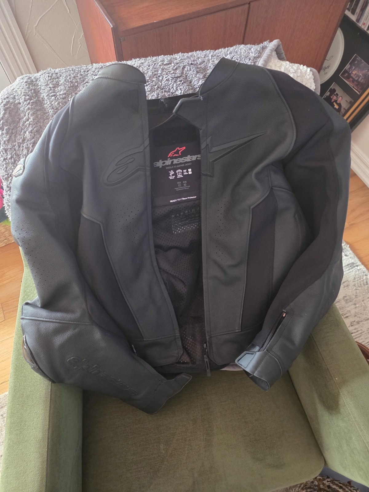 Alpinestars Missile V3 Leather Motorcycle Jacket 