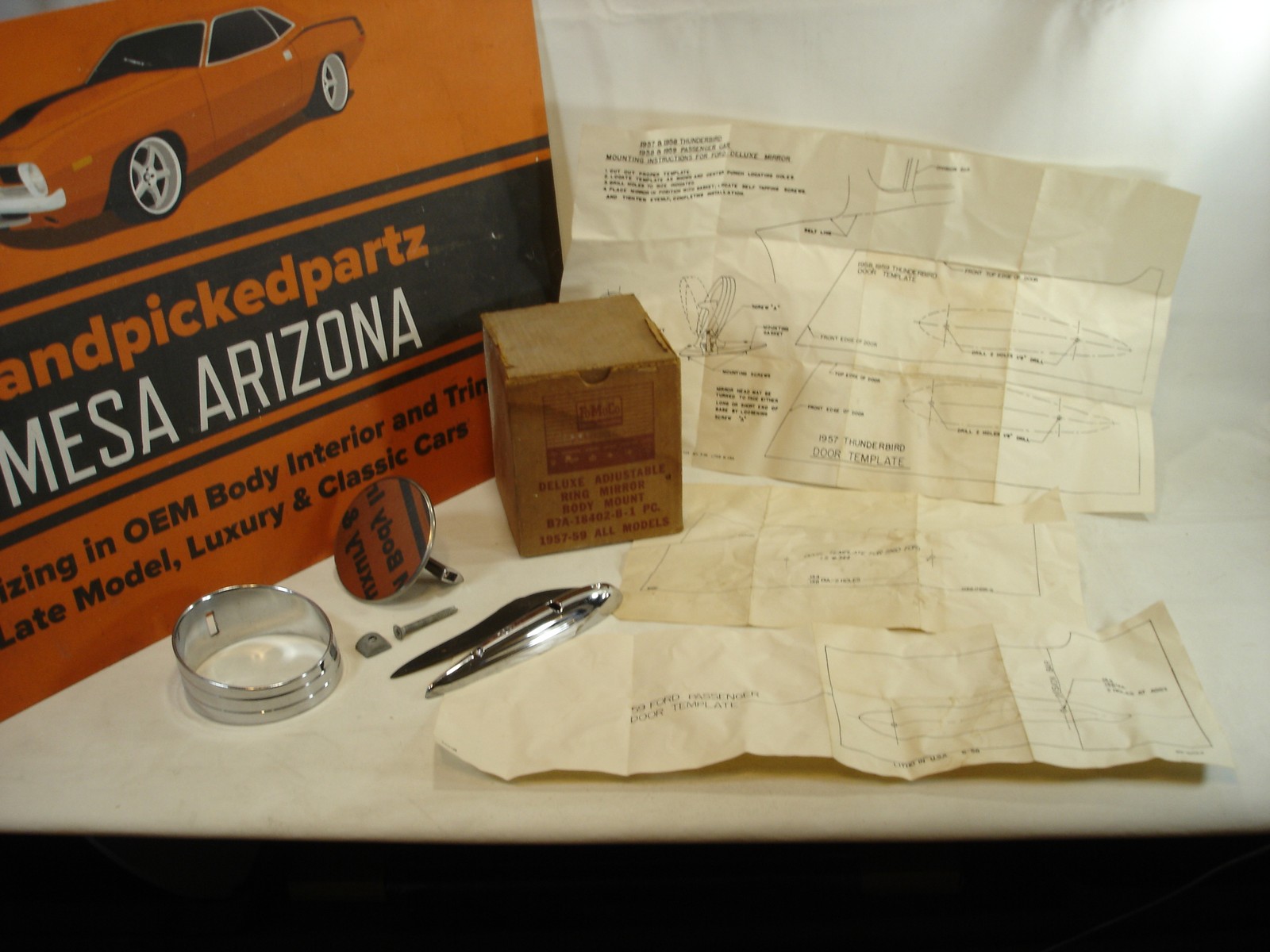 NOS 1957-1960 OEM FOMOCO FORD ADJUST-O-RING SIDE VIEW MIRROR B7A-18402-B-1 NOS 1957-1960 OEM FOMOCO FORD ADJUST-O-RING SIDE VIEW MIRROR B7A-18402-B-1