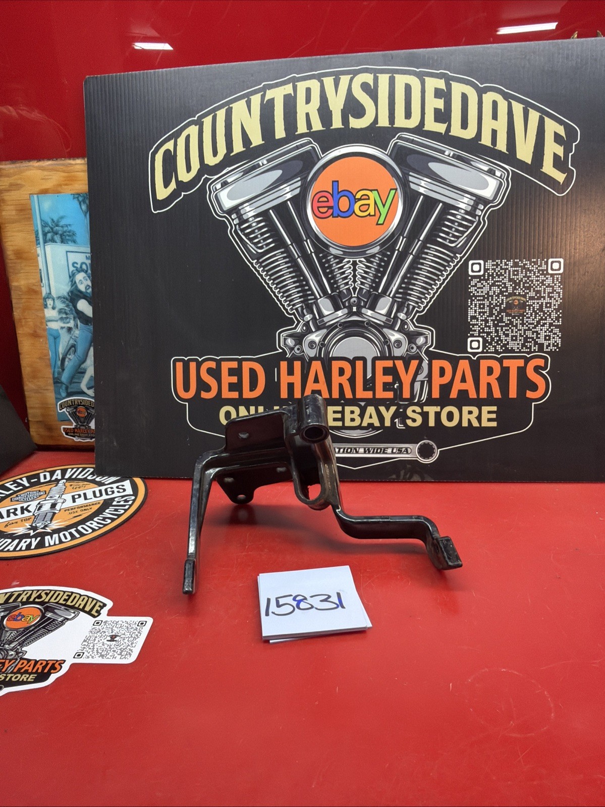 Harley Softail Left Side 2000-06 Floorboard Bracket Foot Floor Board OEM Shifter