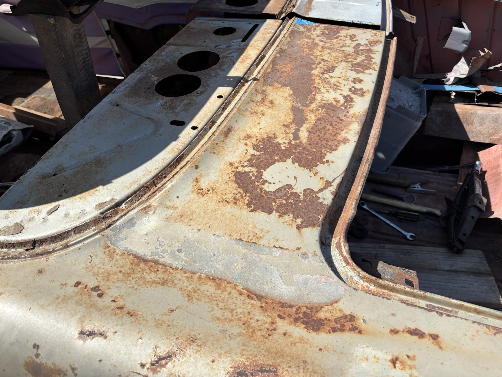 1957 Pontiac Cheafland Cadelilla Quarter Panel Left Rear Part Not Whole Car ￼