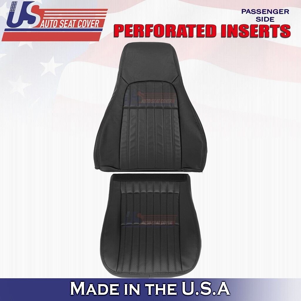 1997 1998 1999 Fits Chevy Camaro Passenger Bottom &Top Perf Leather Cover Black