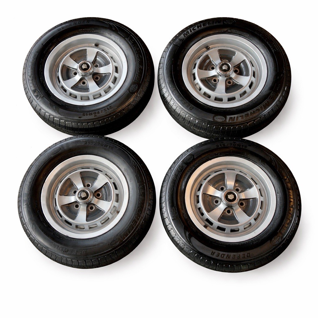Jaguar XJ6 Series 3 III Set 4 Alloy Wheels 15x6 Kent Clean 1984 W/Center Caps XJ