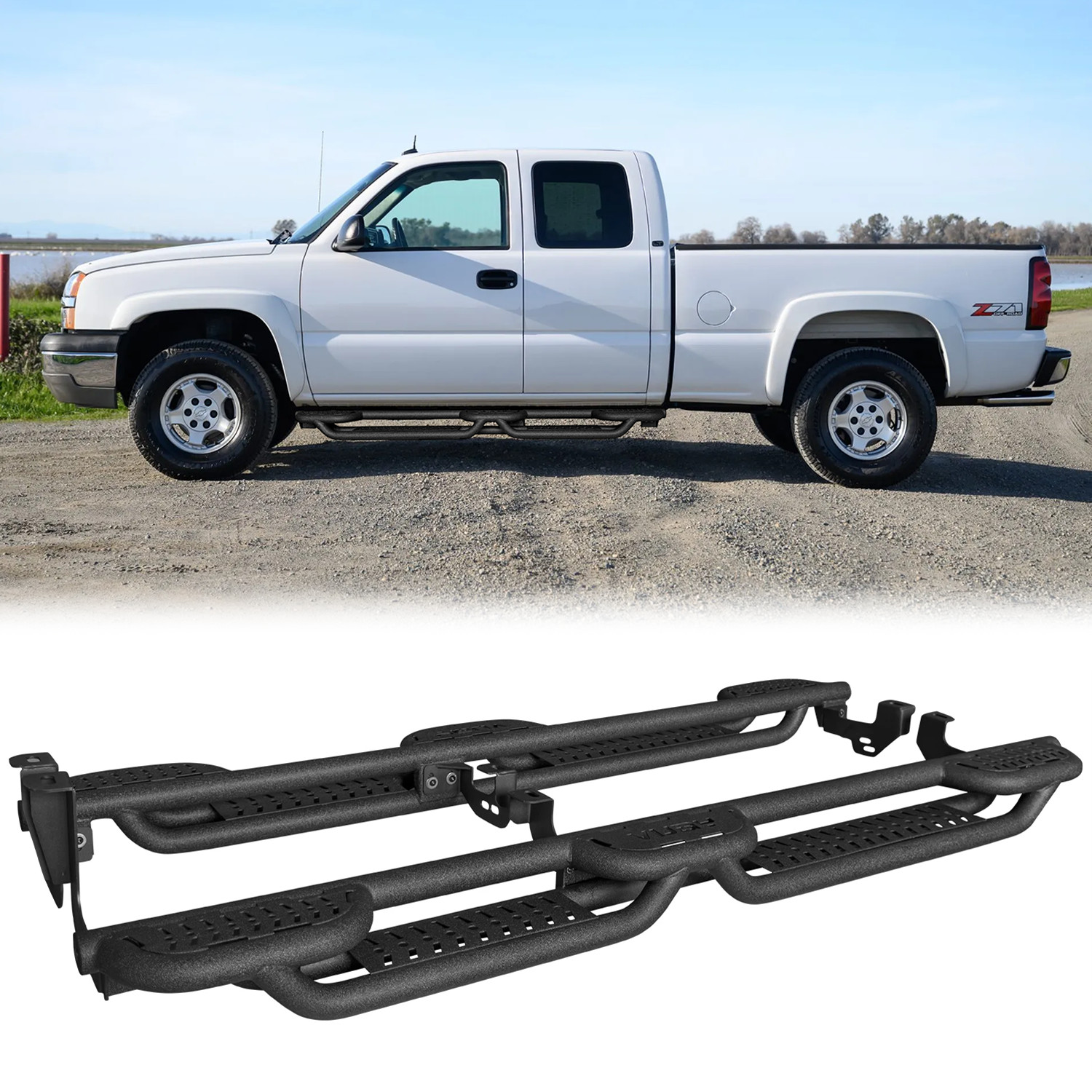 Vijay Running Board For 1999-2006 Chevy Silverado&GMC Sierra 1500 Extended Cab