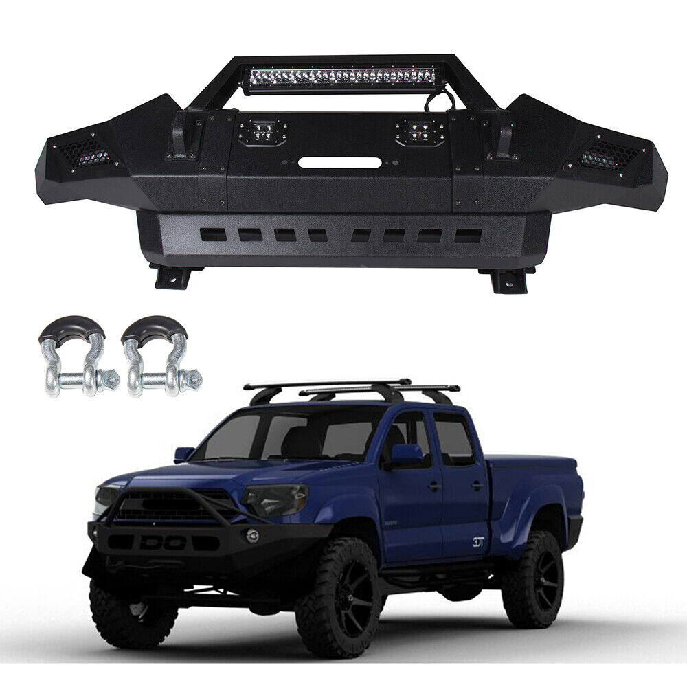 PICKOOR Front Bumper Guard Protector Bar & led lights For Toyota Tacoma 2005-15