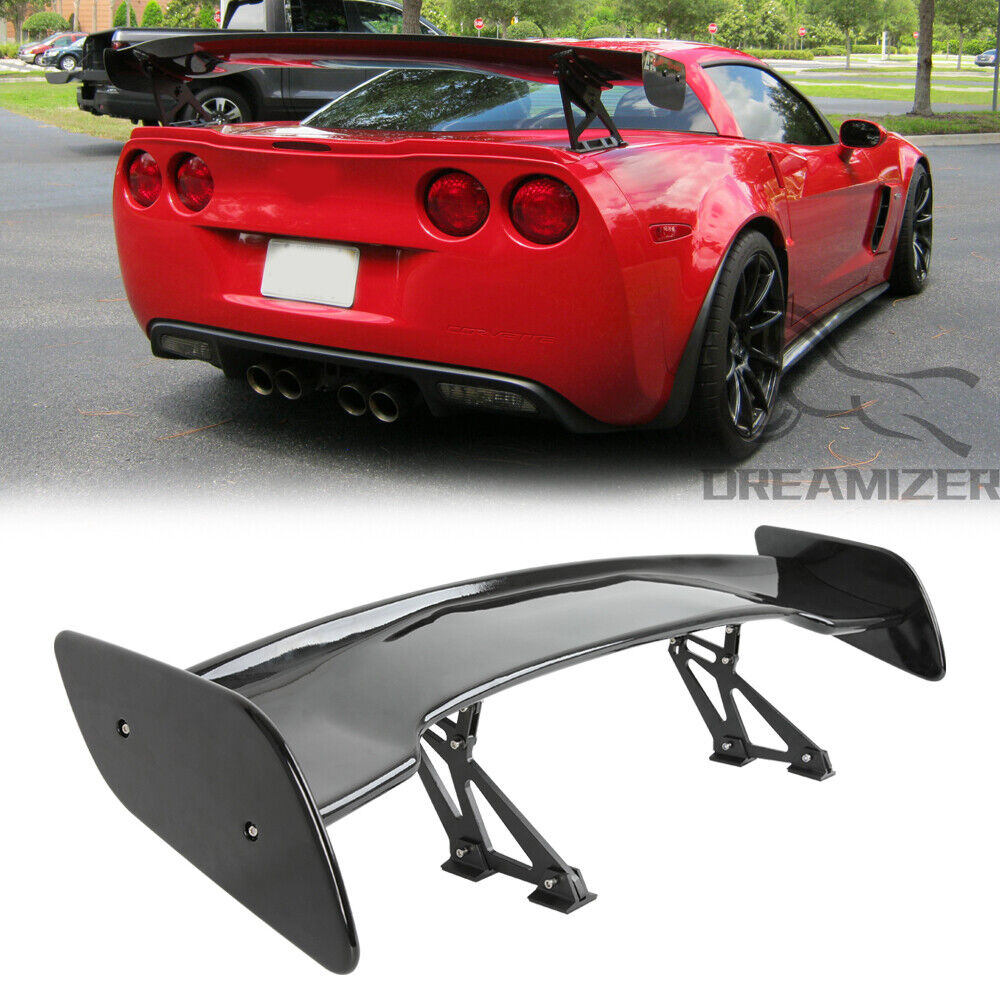 46\'\' GT Style Gloss Black Rear Tail Trunk Spoiler Wing For Chevy Corvette C5 C6