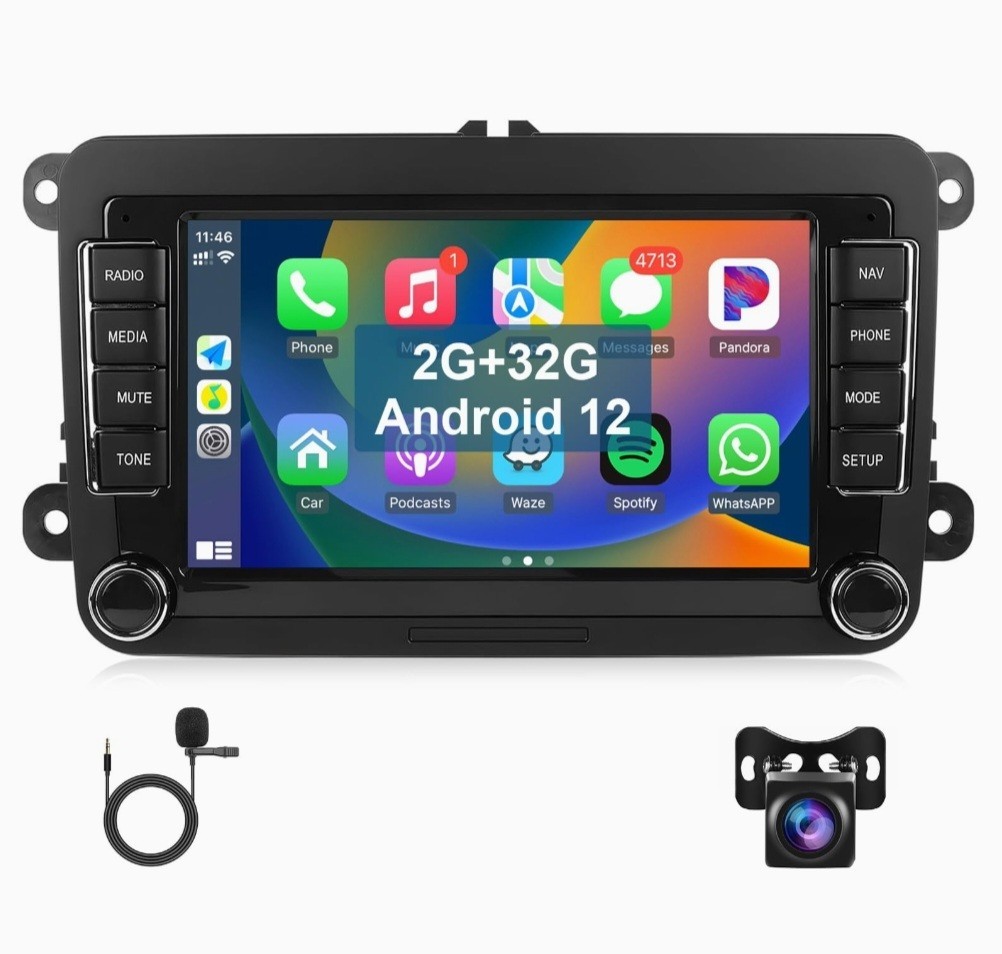 7\'\' Android 12 Car Radio for Volkswagen VW Passat Jetta 2G+32G Car Stereo