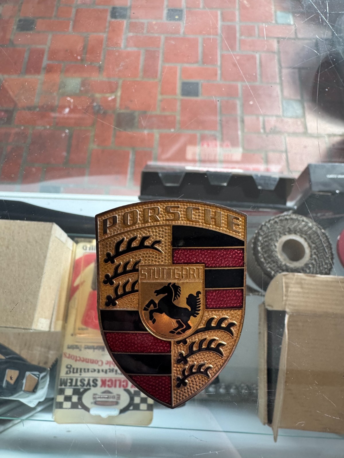 Porsche OEM Hood Crest Emblem Badge 90155921020 Vintage 911 944 964 REU Germany