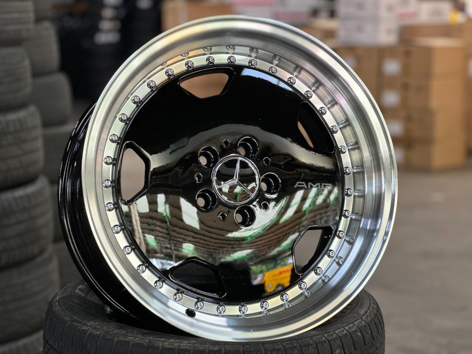 New 18x8.5 ET18 18x9.5 ET20 Aero Classic Mercedes BLACK 300SEC 500 SEC W126