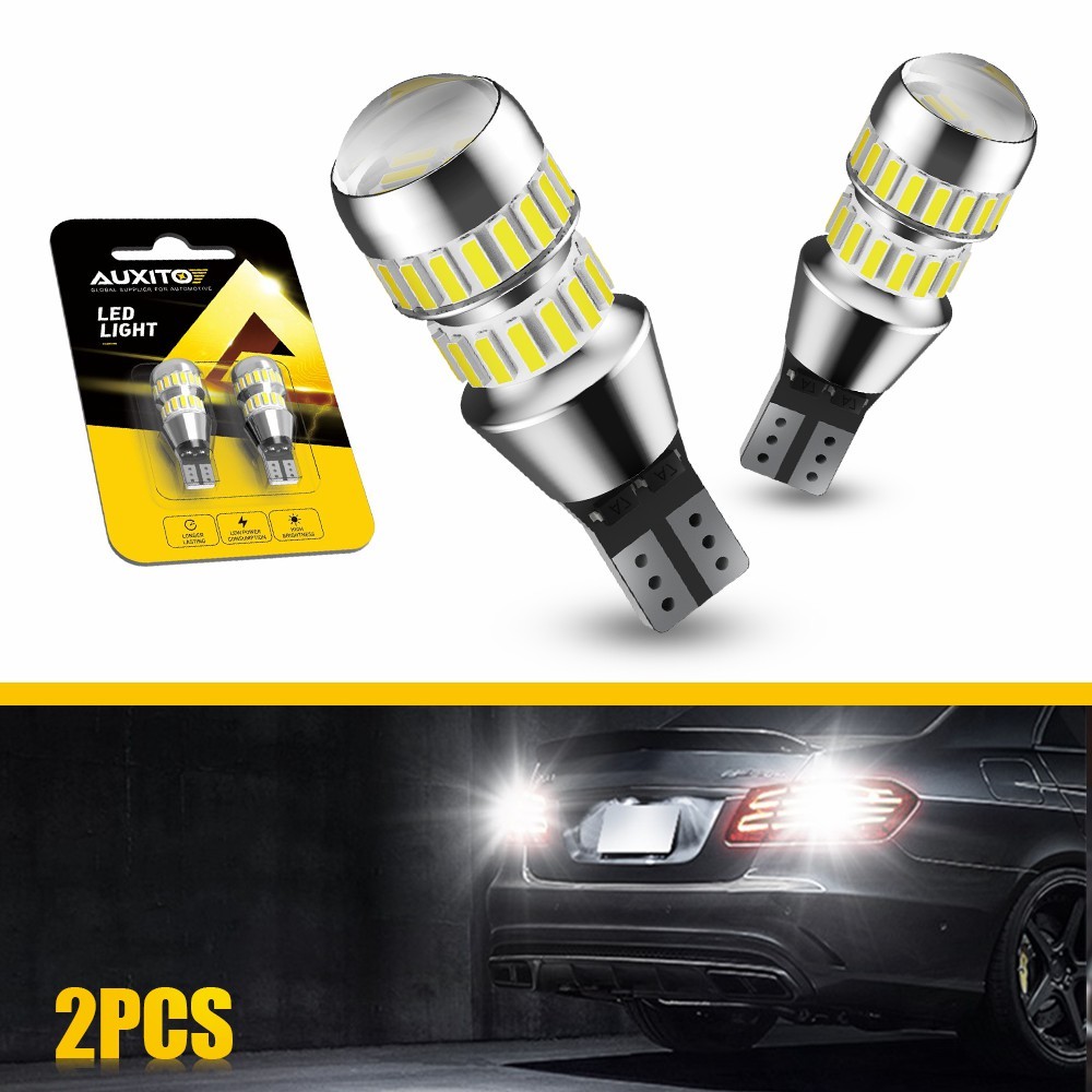2x AUXITO 921 912 LED Reverse Backup Light Bulb 3000LM 6000K White Super Bright