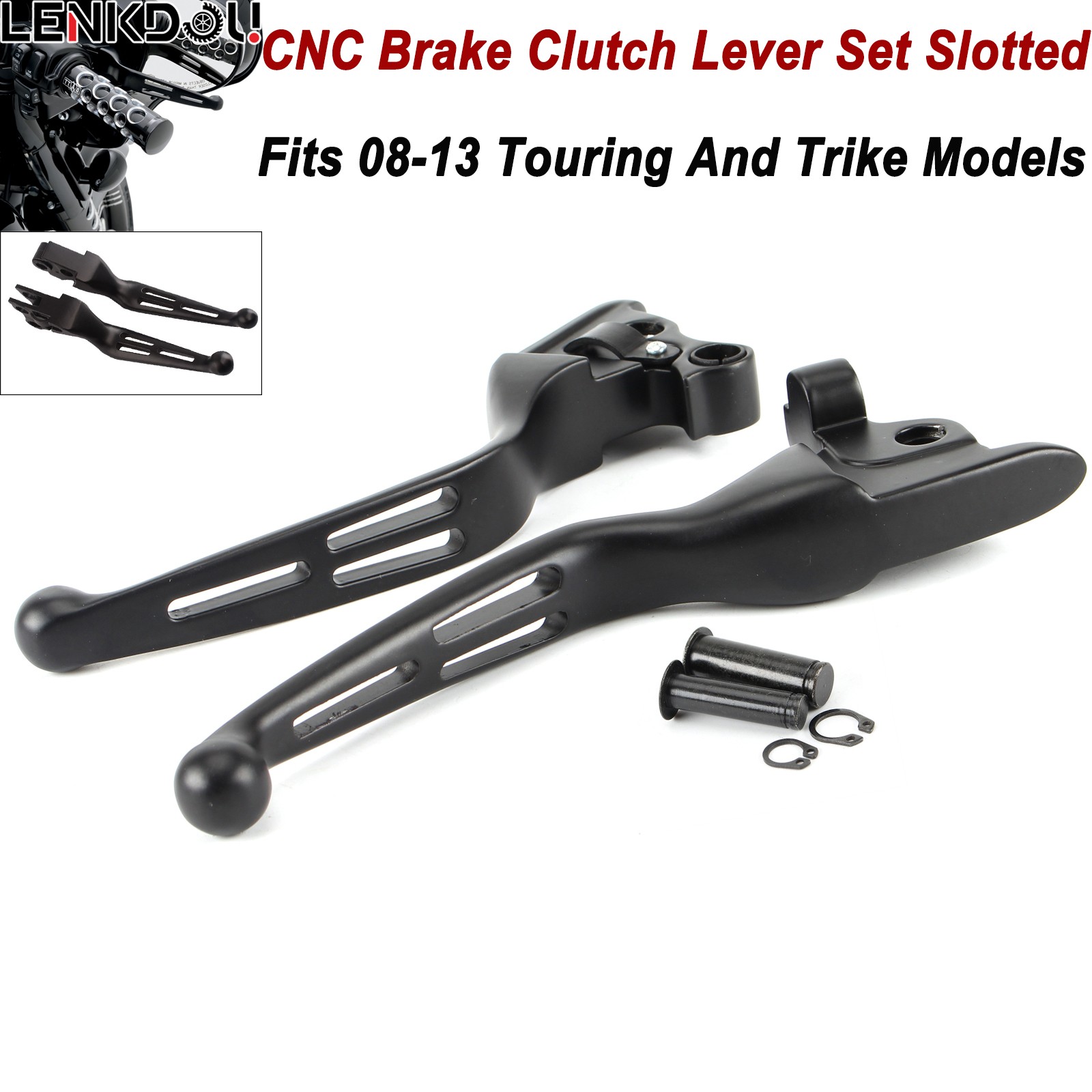 Pair Brake Clutch Hand Levers For Harley Touring Road King Street Glide 2008-22