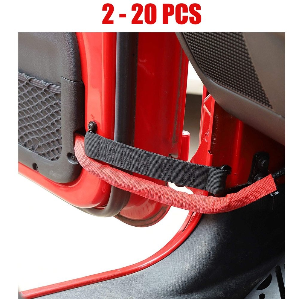 Door 2-20X Heavy Limiting Duty Check Black Fit Strap Wrangler Jeep YJ TJ JK JKU