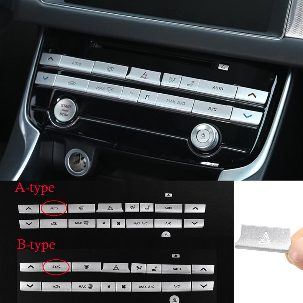Alloy Air Conditioning Button Cover Trim For Jaguar F-PACE XF XFL 2016-21 XE XEL Alloy Air Conditioning Button Cover Trim For Jaguar F-PACE XF XFL 2016-21 XE XEL