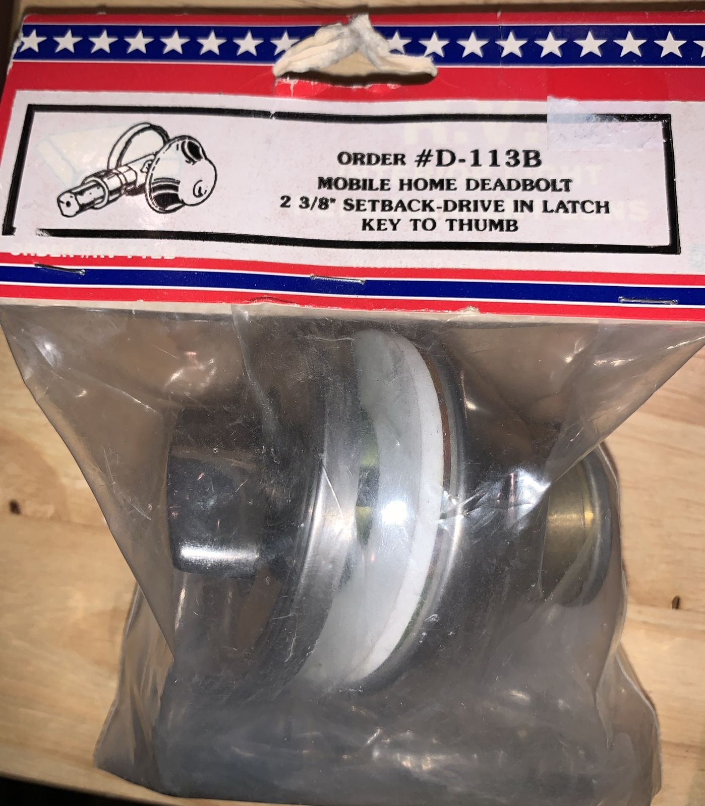 NOS US Hardware Mfg. Mobile Home Deadbolt Lock #D-113B ***FREE SHIPPING***