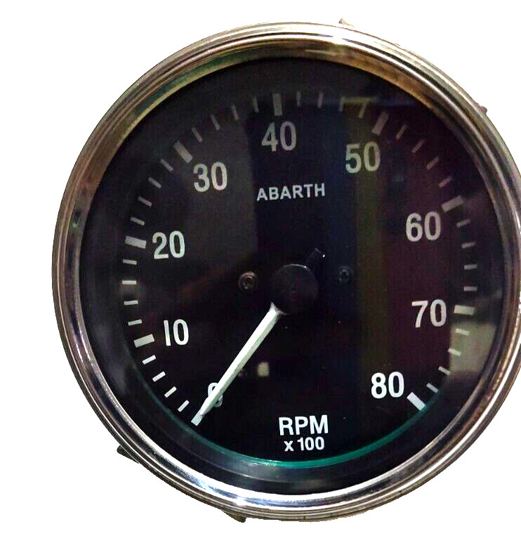 Abarth Tachometer 85 MM Black Chrome