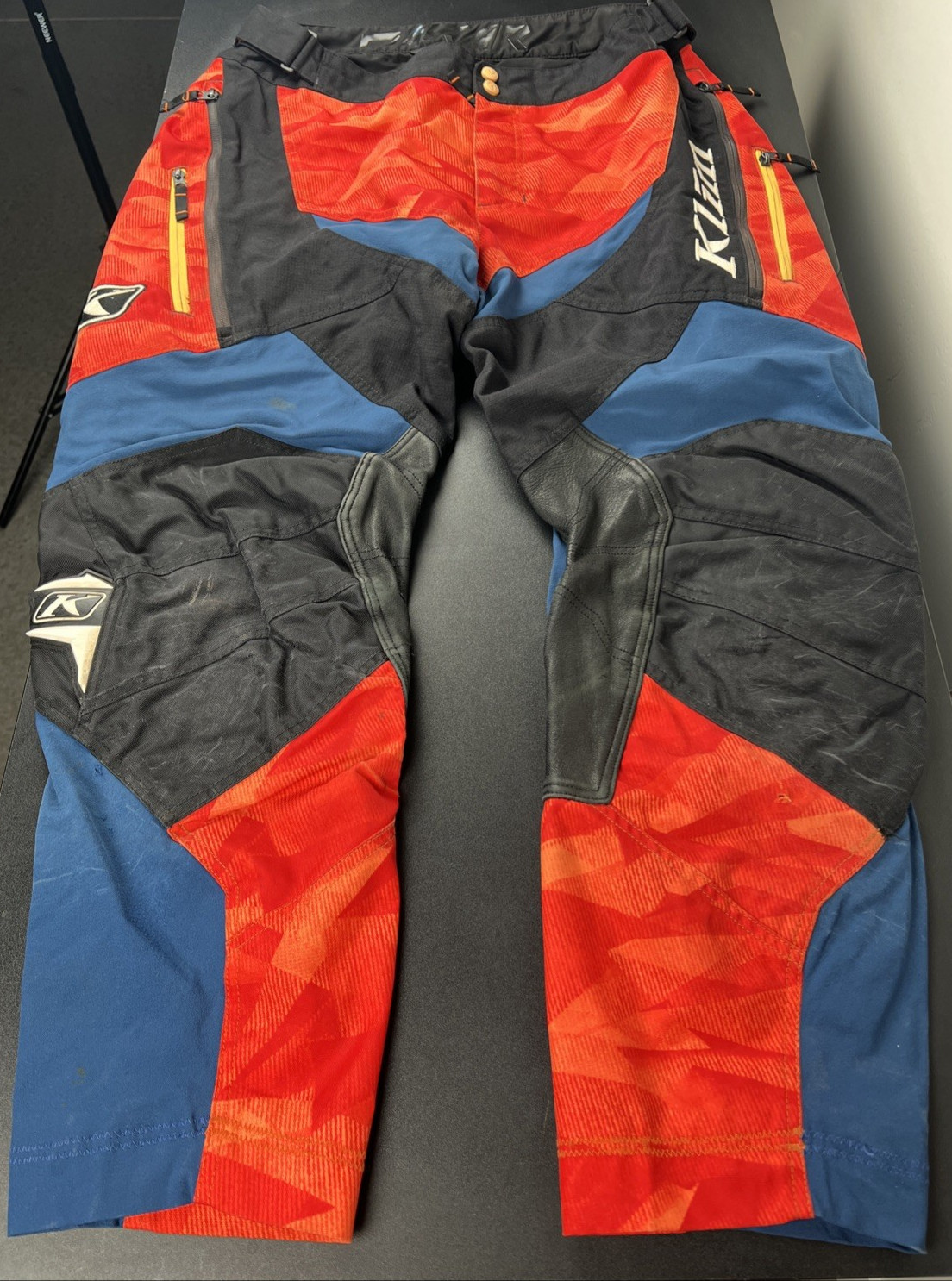 KLIM Dakar OTB Motorcycle Pants Orange Blue ADV Enduro Size 38 Regular Dirt Bike
