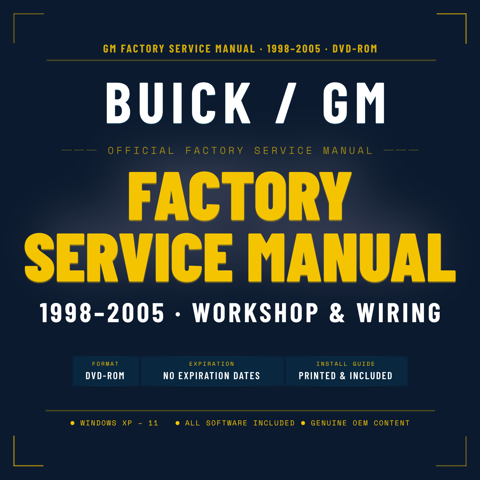 1998-2005 BUICK FULL Factory Service and Repair Manual on dvd