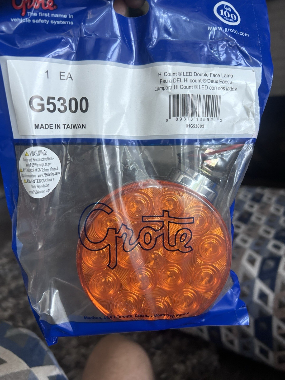 Grote G5300 Hi Count LED double-face stop/tail/turn lamp.
