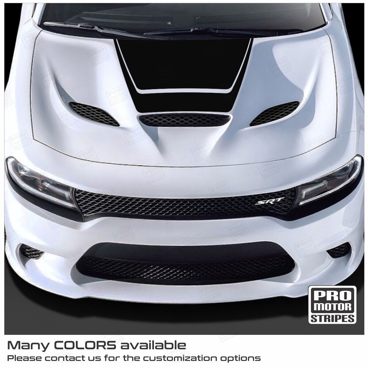 Hood Cowl Scoop Decal for Dodge Charger 2015-2023 SRT GT RT  (Choose Color)