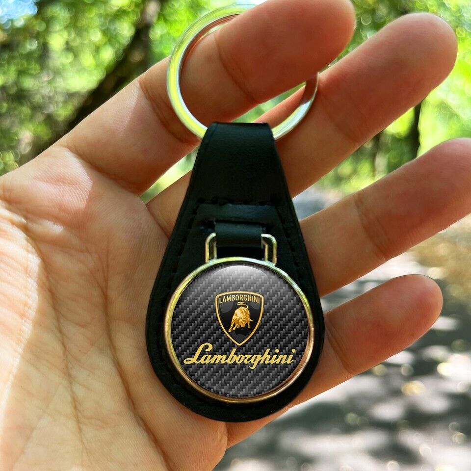 Leather Keychain Lamborghini Premium Quality Key Holder Unique Gift Accessories