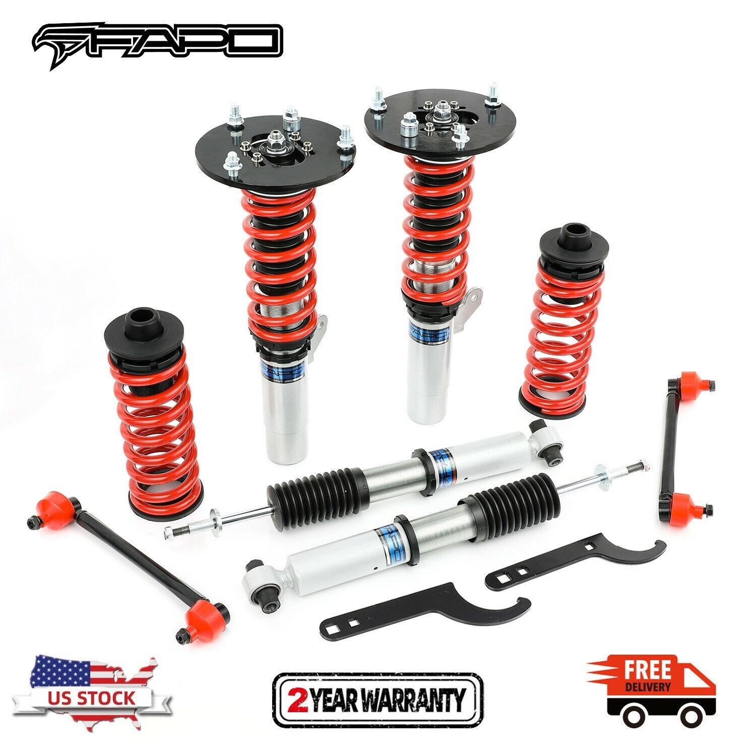 FAPO Coilovers Lowering kits for BMW 3-Series F30 13-19  Adj Height