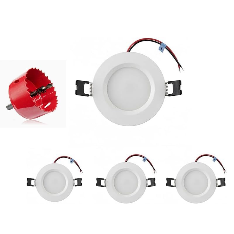 4 PCS 2.75 Inch 12V DC Dimmable Warm White RV Recessed LED Ceiling Lights