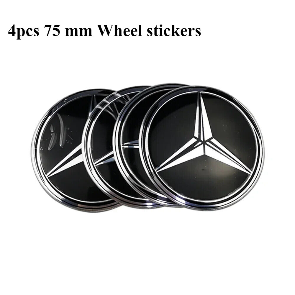 4pcs/set 75mm For MERCEDES BENZ AMG Car Wheel Center Covers Stickers 4pcs/set 75mm For MERCEDES BENZ AMG Car Wheel Center Covers Stickers