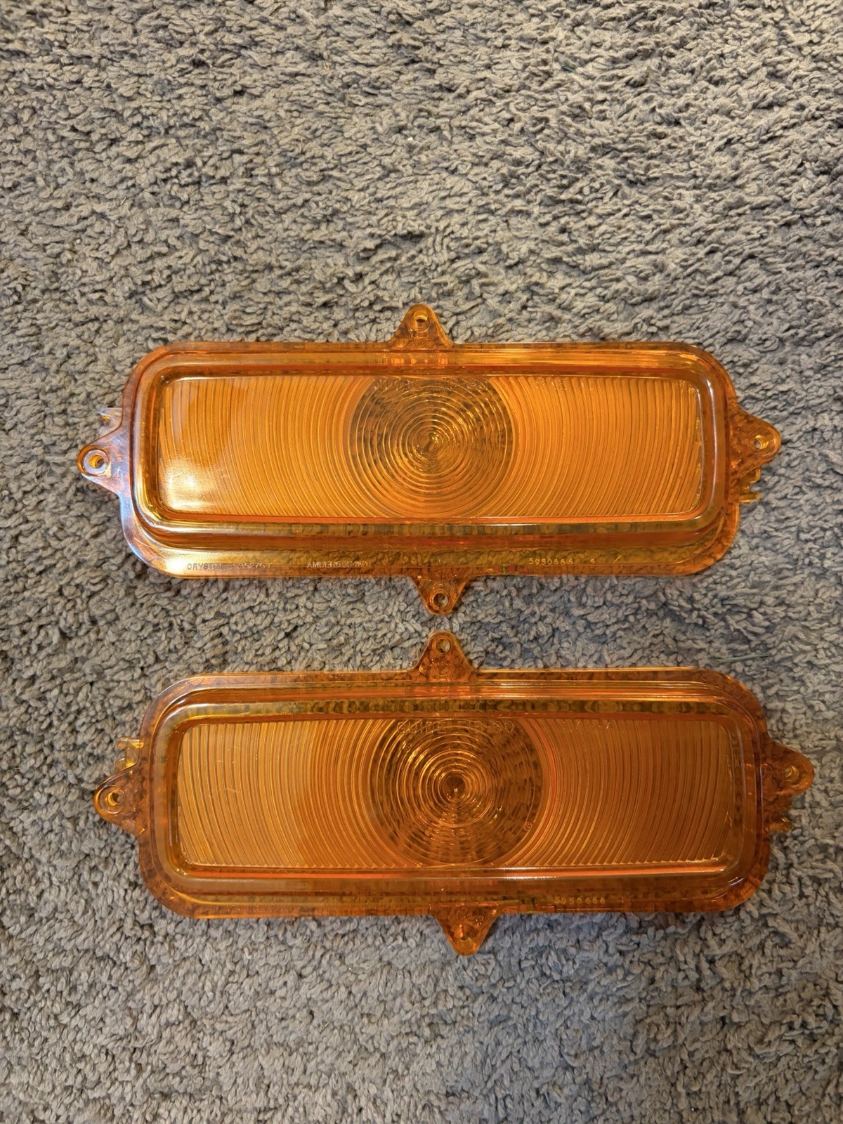 Pair Of Guide FIB-60 Amber Lens For  1960-66 Chevy/GMC Pickups, Never Used