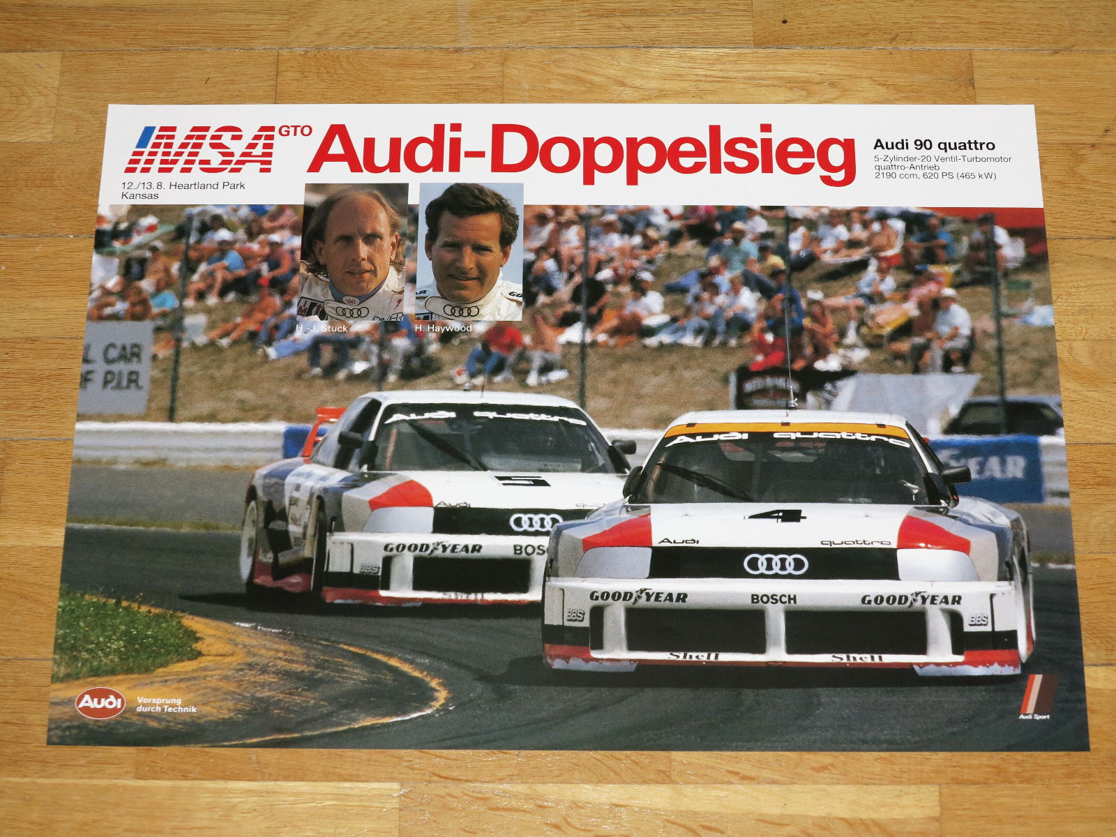 Audi IMSA 90 GTO Quattro Poster - Double Win Stick / Original Vintage in Mint