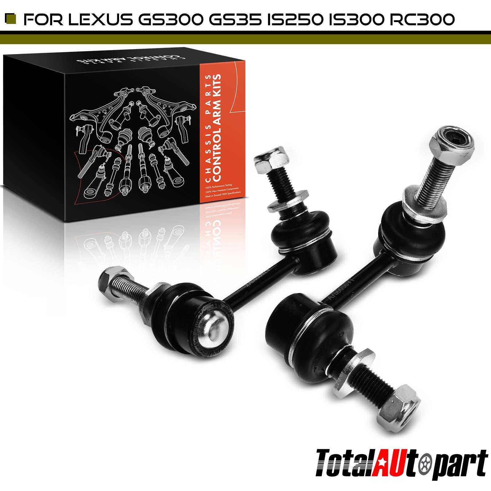 2x Stabilizer Sway Bar Link Kit for Lexus GS300 2006 GS350 IS250 RC350 AWD Front 2x Stabilizer Sway Bar Link Kit for Lexus GS300 2006 GS350 IS250 RC350 AWD Front