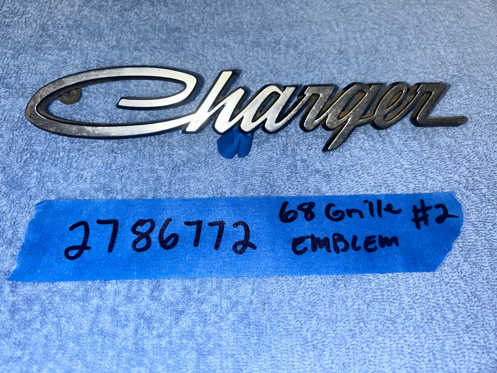 1968 68 Charger Grille Emblem 2786772 OEM Mopar 1968 68 Charger Grille Emblem 2786772 OEM Mopar