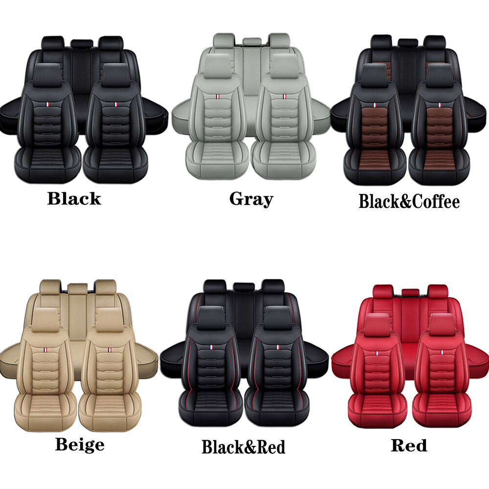 For Honda Pilot Car 2/5 Seat Covers Full Set PU Leather Front Rear Back Cushion