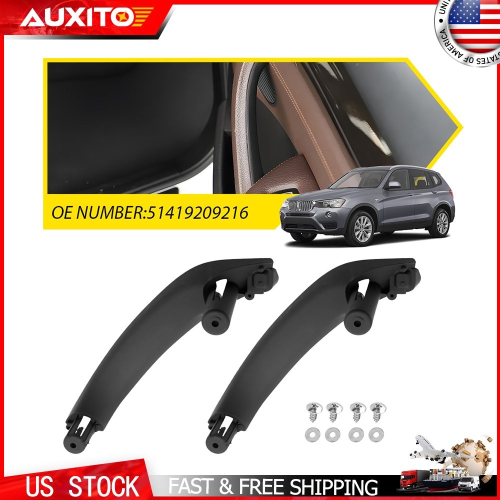 2x Right Door Handle Pull Trim Interior Black for BMW F25 X3 F26 X4 2011-2017