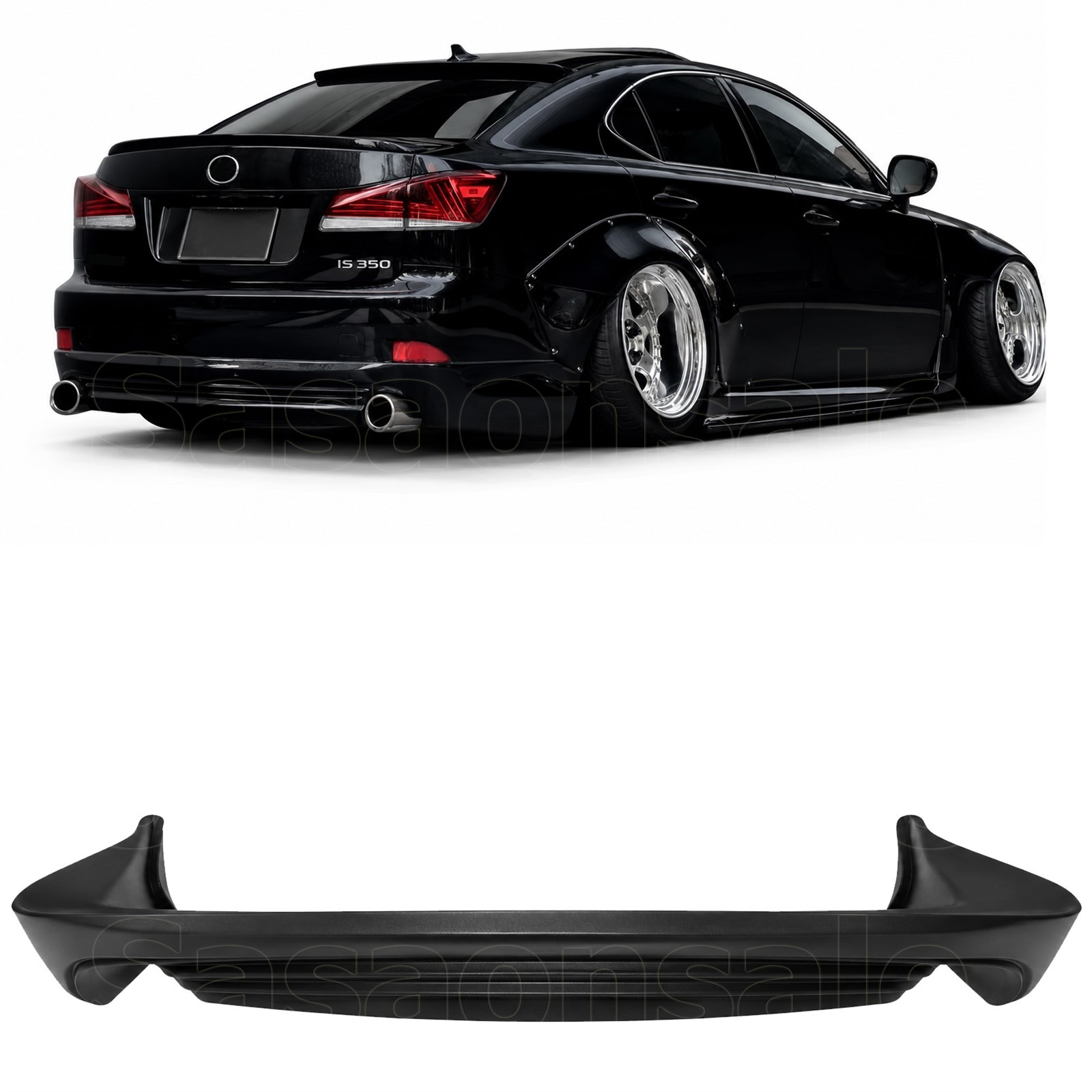 Fits 06-13 Lexus IS250 IS350 Sedan 4dr Rear Bumper Lip Diffuser, INS PU Black Fits 06-13 Lexus IS250 IS350 Sedan 4dr Rear Bumper Lip Diffuser, INS PU Black