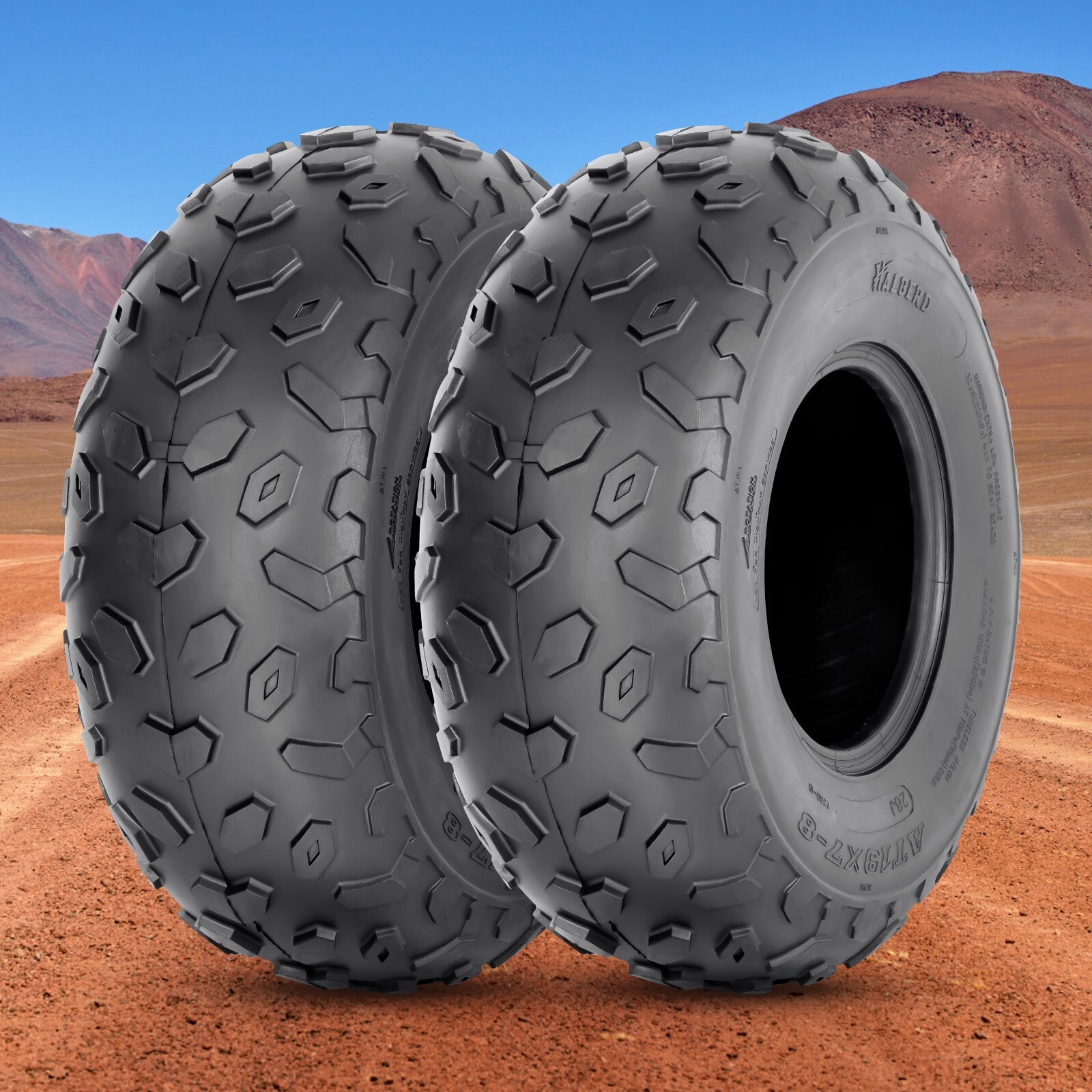 Upgrade Set Of 2 19x7-8 ATV Tires 19x7x8 4PR Heavy Duty Tubeless Replacement New Upgrade Set Of 2 19x7-8 ATV Tires 19x7x8 4PR Heavy Duty Tubeless Replacement New