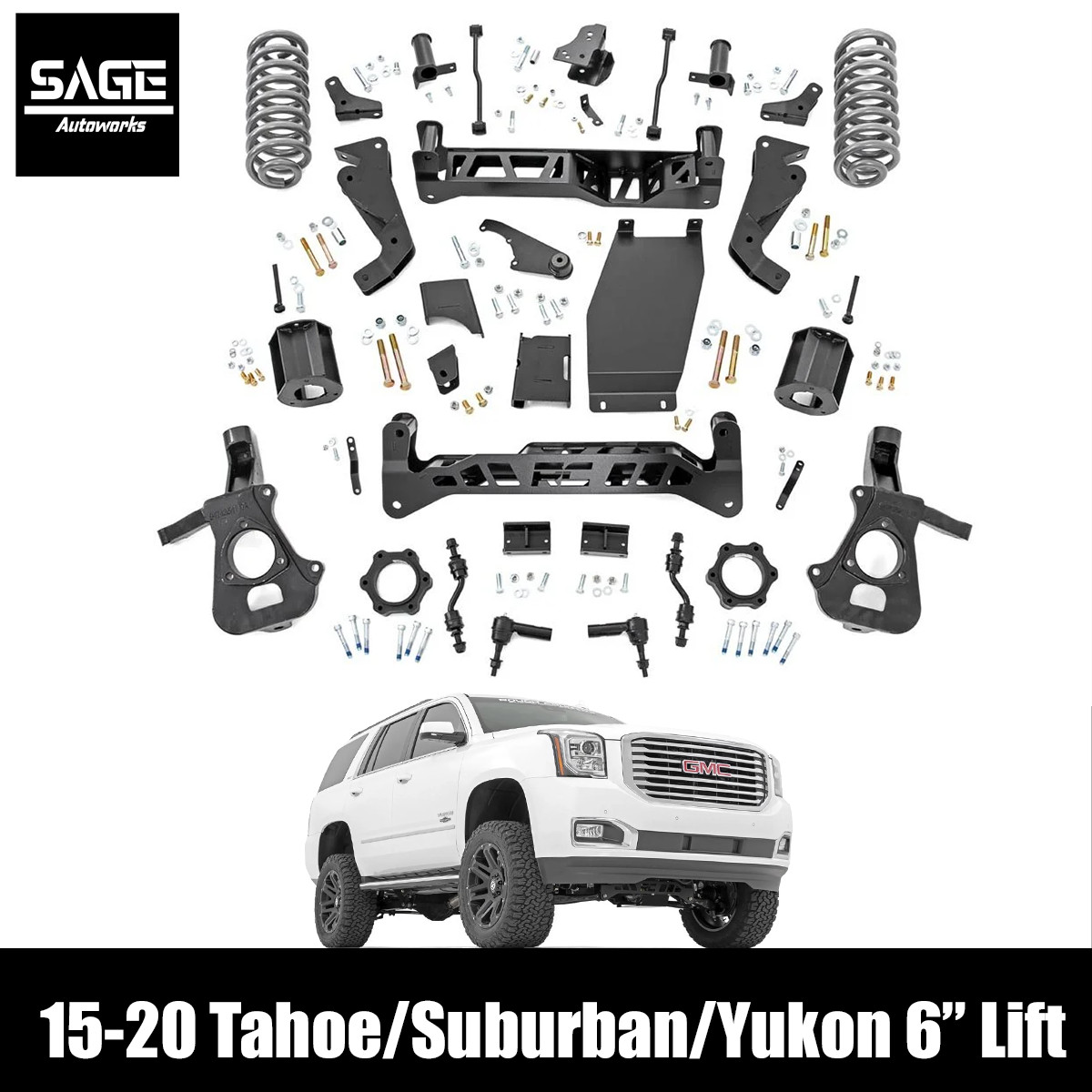 6 Inch Lift for 2015-20 Suburban Tahoe & Yukon Without MagneRide