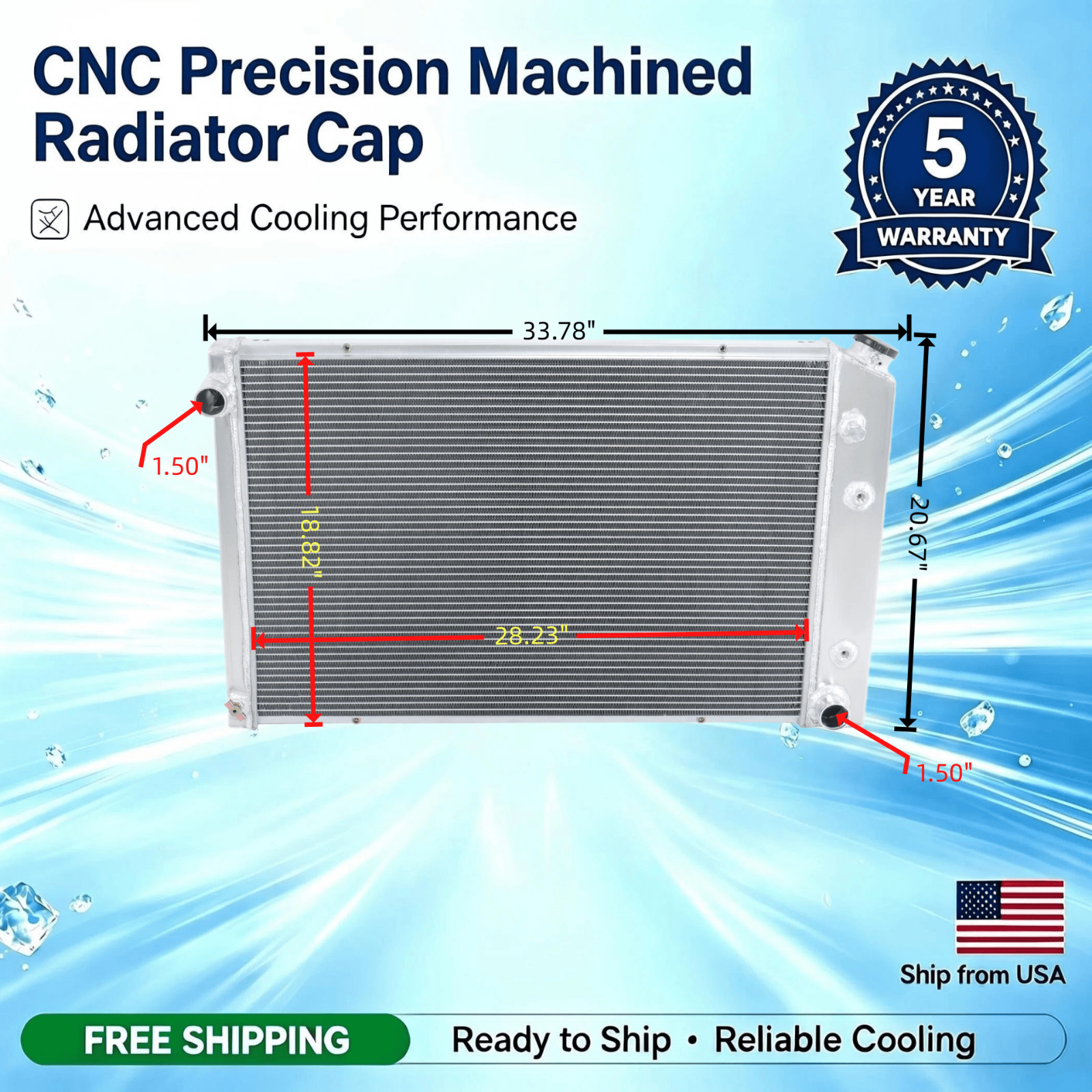 4 Rows Aluminum Radiator For 1973-87 Chevy GMC C10 C20 C30 K10 K20 Suburban 19\