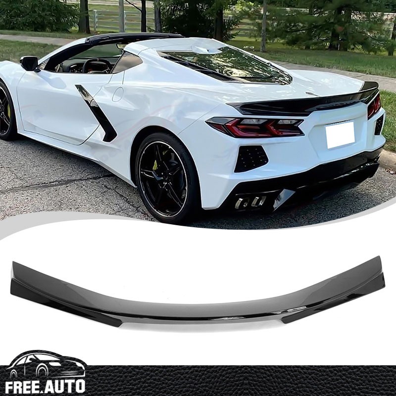 Fits 20-26 Chevrolet Corvette Stingray C8 Trunk Spoiler RSC Style Gloss Black