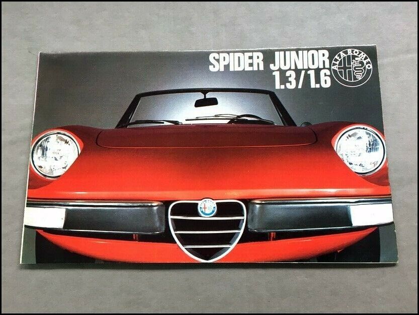 1972 1973 Alfa Romeo Spider Junior Vintage Car Sales Brochure Catalog - English