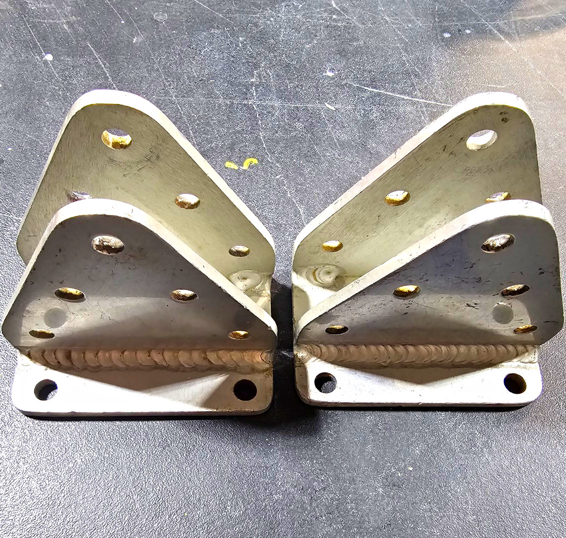 Aluminum Marine Grade Mast Spreader Brackets Pair for Spruce Wood Spr