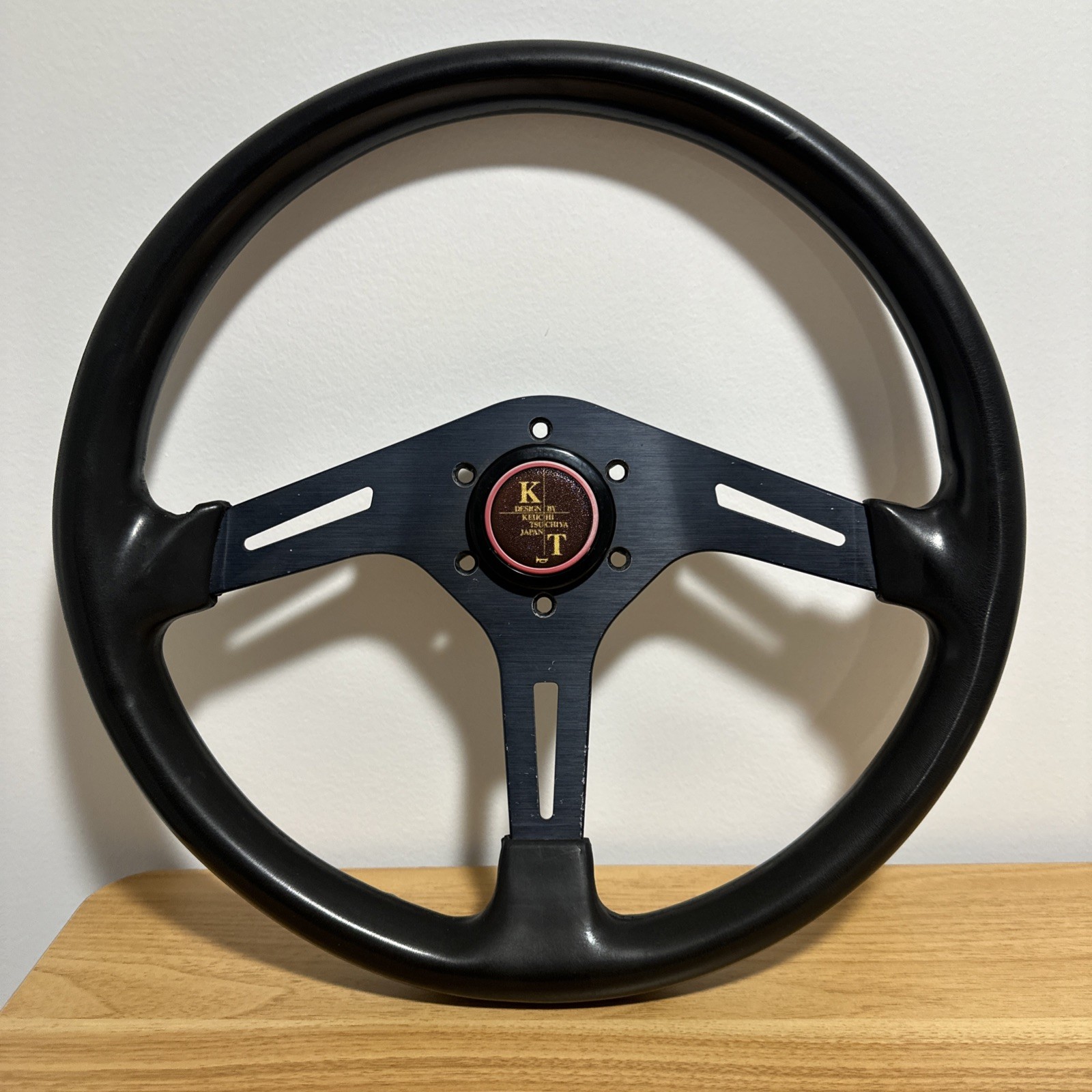 Kei Office Steering Wheel Keiichi Tsuchiya DRIFT KING Vintage Rare History 